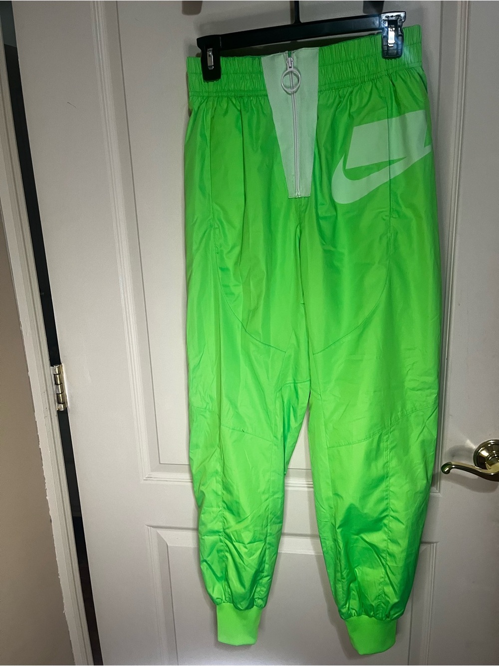 Nike Neon Green Jogger Pants with White Swoosh